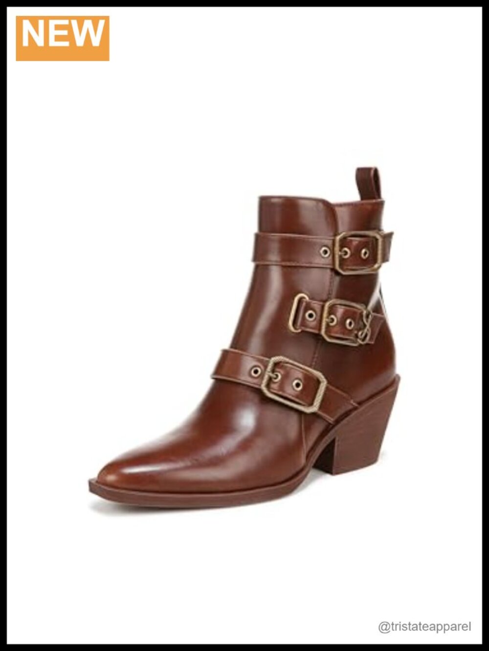 Women's Ankle Bootie Square Toe Block Heel Zip Closure Mid-Calf Boots
